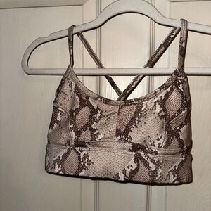 Varley snakeskin sports bra S gym activewear athletic